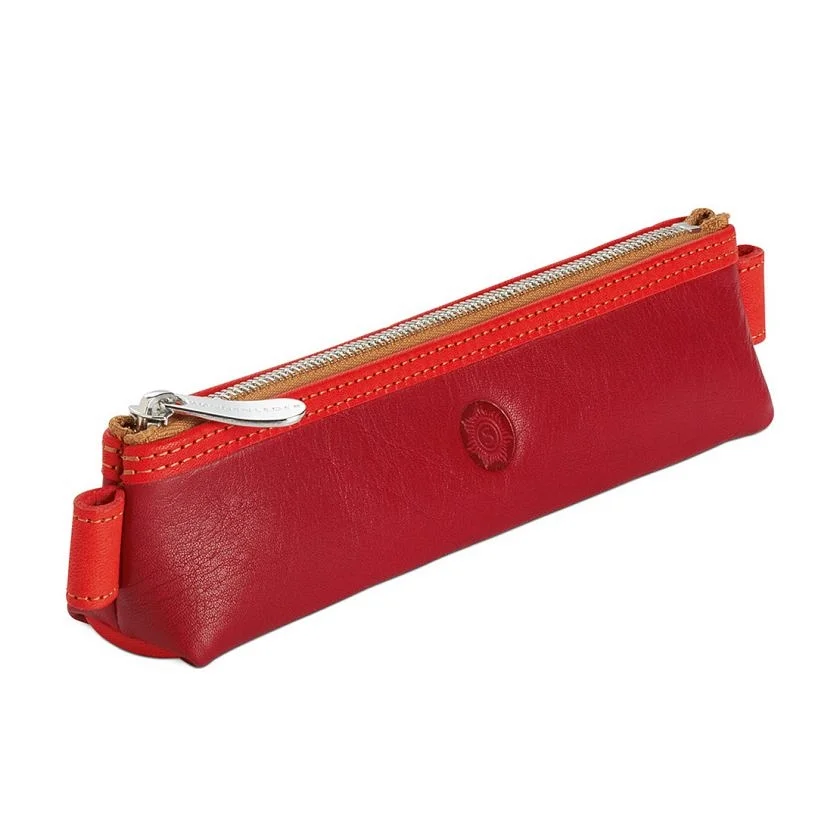 Stifte- & Schuletui Kafka in Rot-orange – Rückansicht