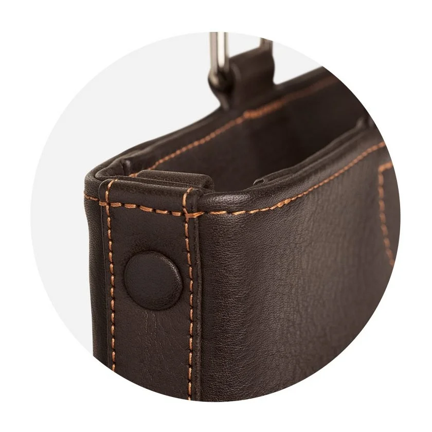 Tasche Denia in Mocca – Detailansicht