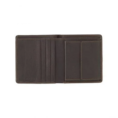 Geldbörse Saar in Mocca – Rückansicht mit Zettelfach