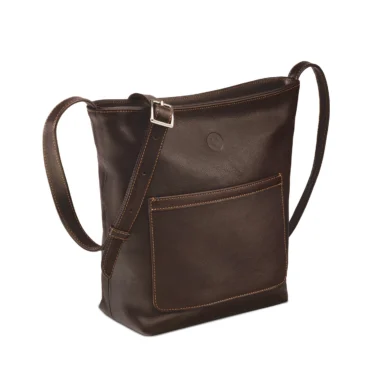 Tasche Vicenza in Mocca – Rückansicht