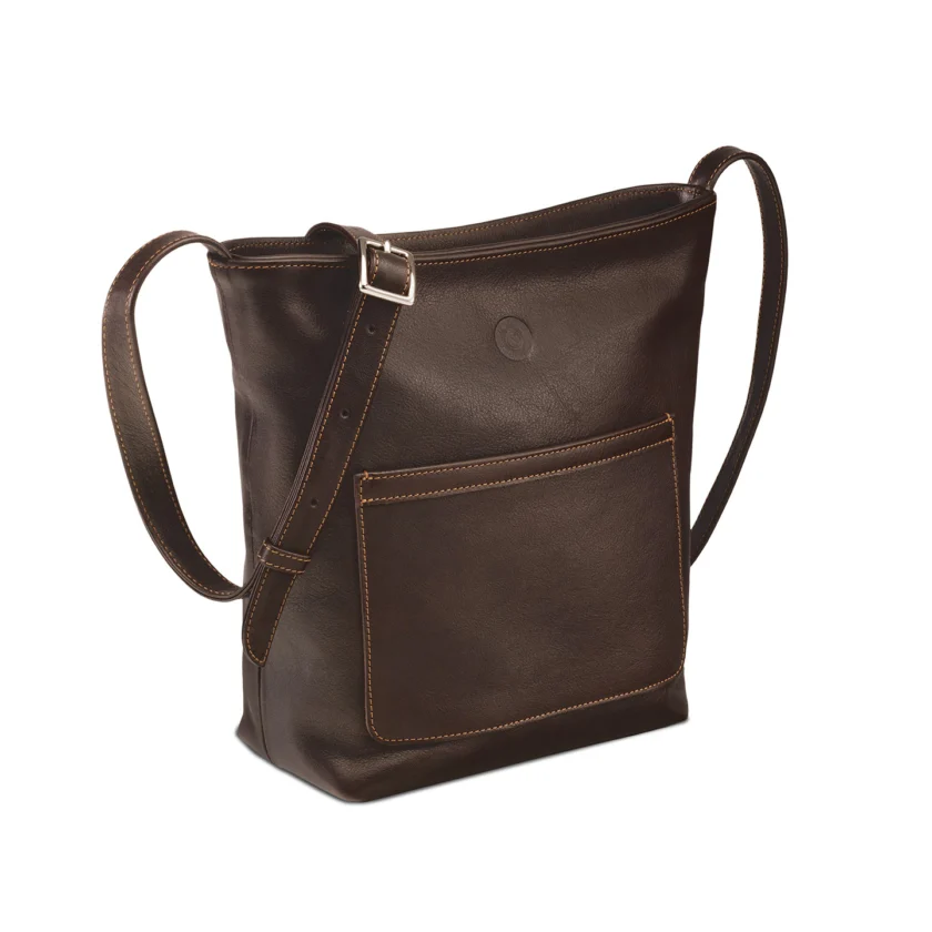 Tasche Vicenza in Mocca – Rückansicht